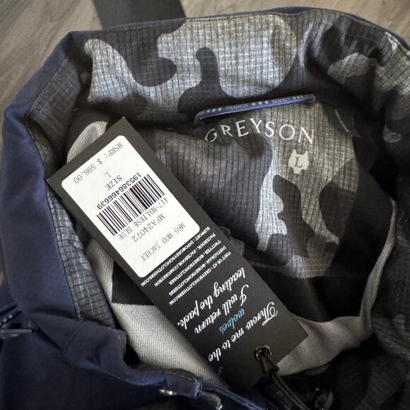 Greyson M65 Mod Military Maltese Blue Hooded Utility Field Jacket L NEW Coat - Picture 6 of 7